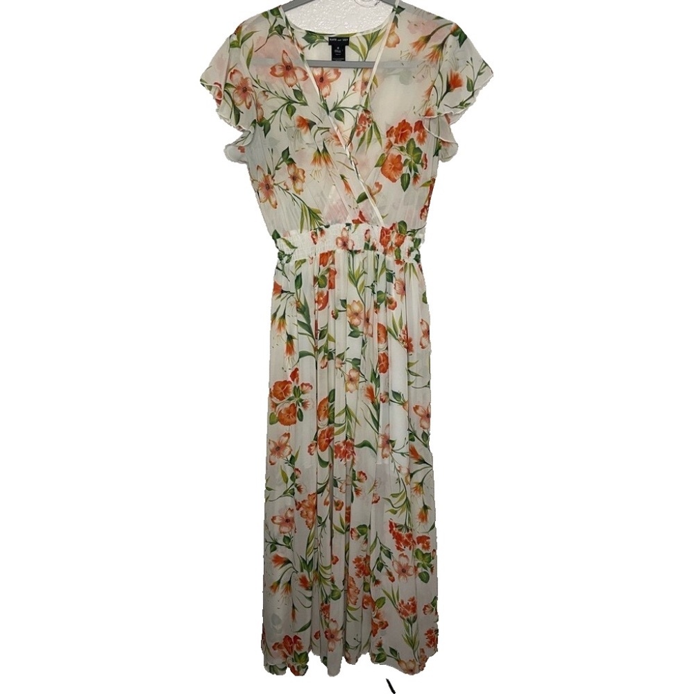 Kate and Lily Maxi Dress Women’s 8 Floral Easter V-Neck Empire Waist Fairy